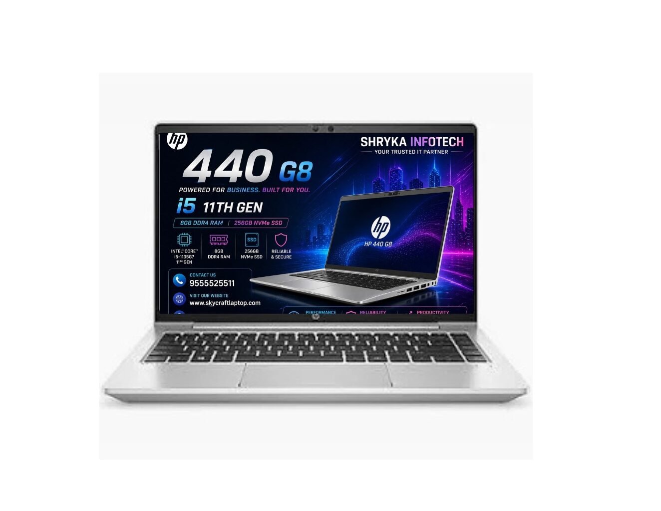hp probook 440 g8 premium laptop 11th generation intel® core™ i5 1135g7|8gb ram| 256gb ssd|14" fhd| 1 year waaranty
