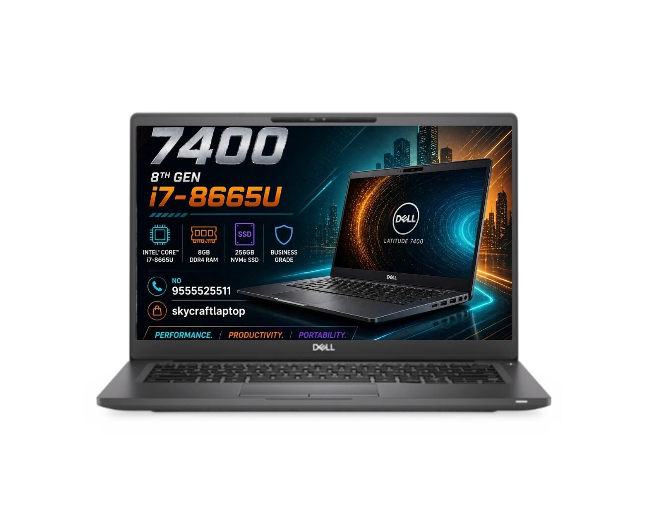 dell latitue 7400 8th generation intel® core™ i7 8665u 8gb ram 256gb ssd |14" display with touchscreen