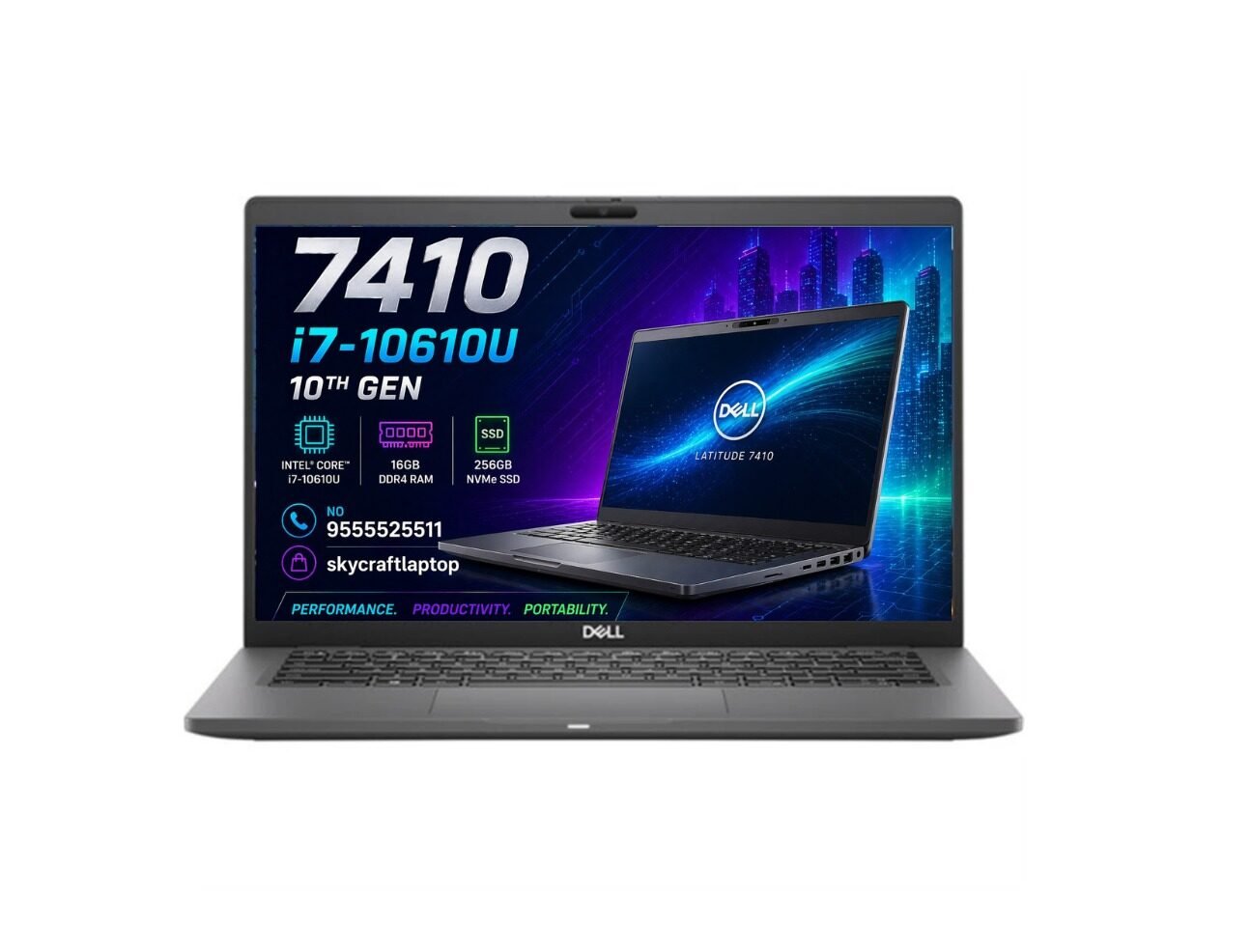 dell latitude 7410 10th generation intel® core i7 10610u |16gb ram |256gb ssd ||14"fhd touch display